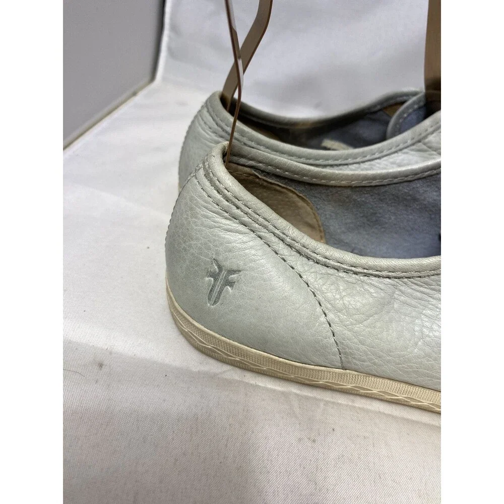 FRYE Mindy ICE Leather Sneakers Shoes Size 6 M Rawhide Laces 3471126-ICE - Picture 3 of 10